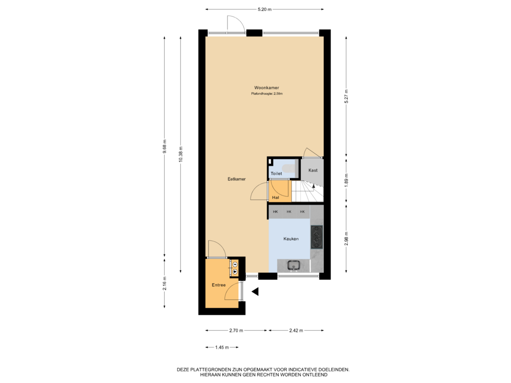 View floorplan of Begane grond of Kleersnijdershorst 8