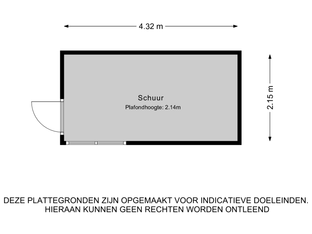 View floorplan of Schuur of Kleersnijdershorst 8