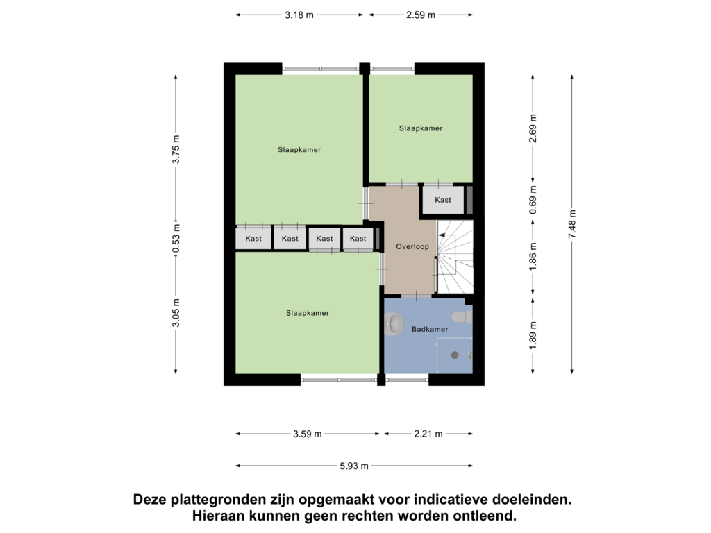 Bekijk plattegrond van Eerste verdieping van Anjelierstraat 49