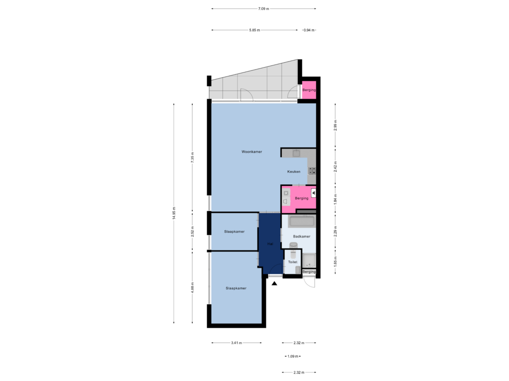 View floorplan of Appartement of De Gaard 106