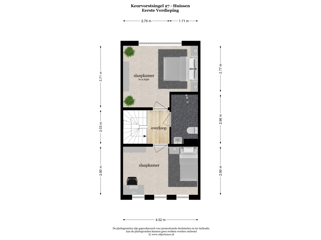 Bekijk plattegrond van EERSTE VERDIEPING van Keurvorstsingel 27