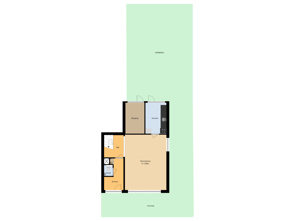 View floorplan of Situatie of van Hamelstraat 54