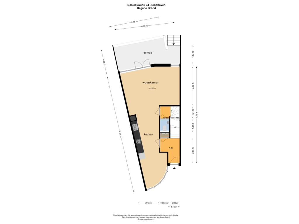 Bekijk plattegrond van BEGANE GROND van Bosleeuwerik 34