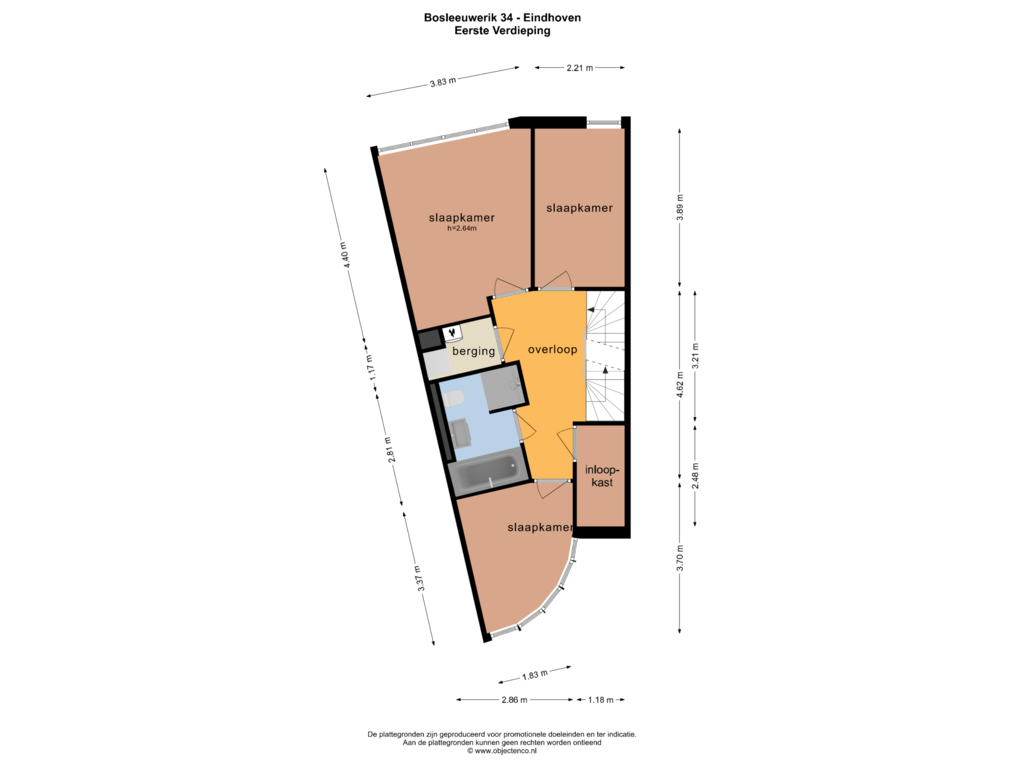 Bekijk plattegrond van EERSTE VERDIEPING van Bosleeuwerik 34