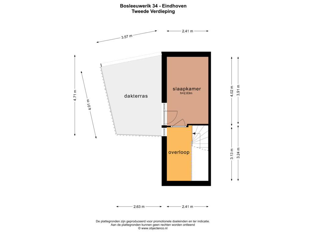 Bekijk plattegrond van TWEEDE VERDIEPING van Bosleeuwerik 34