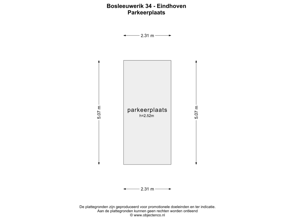 Bekijk plattegrond van PARKEERPLAATS van Bosleeuwerik 34