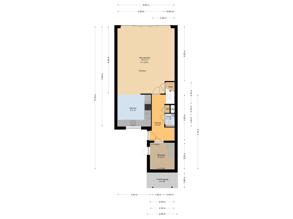 Bekijk plattegrond van Begane grond van Aggemastate 57