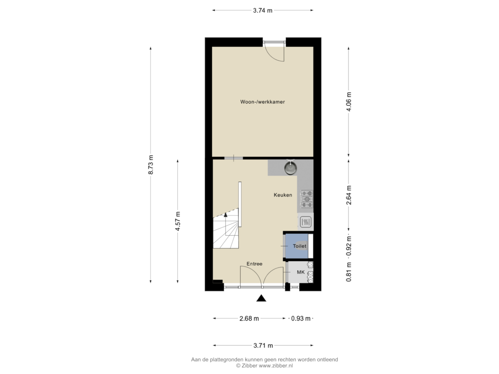 View floorplan of Begane Grond of Sweersstraat 6