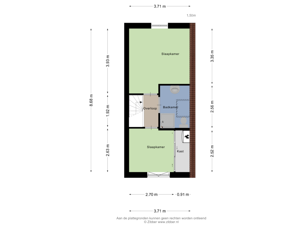 View floorplan of Tweede Verdieping of Sweersstraat 6