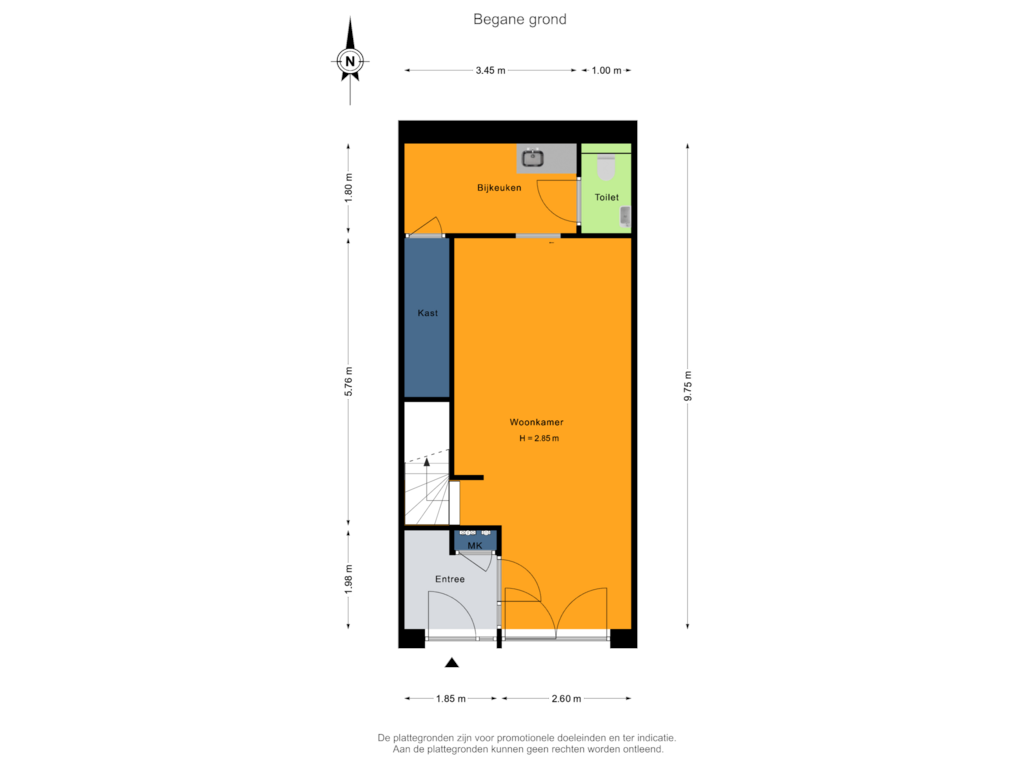 View floorplan of Begane grond of Kartonstraat 3