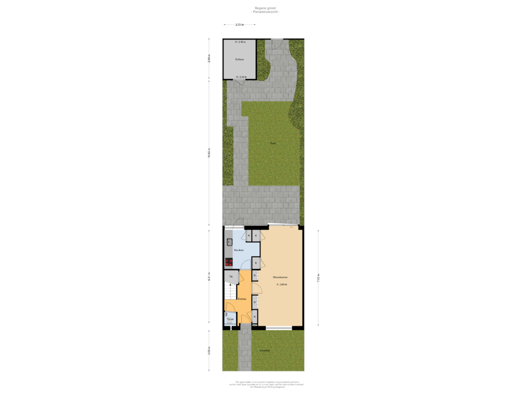 View floorplan of Tuin of Fokkerstraat 33