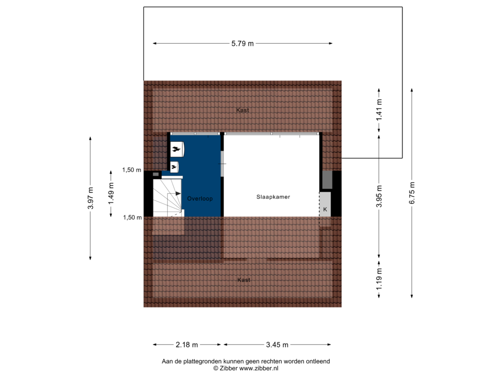 Bekijk plattegrond van Tweede verdieping van Dukatendreef 2