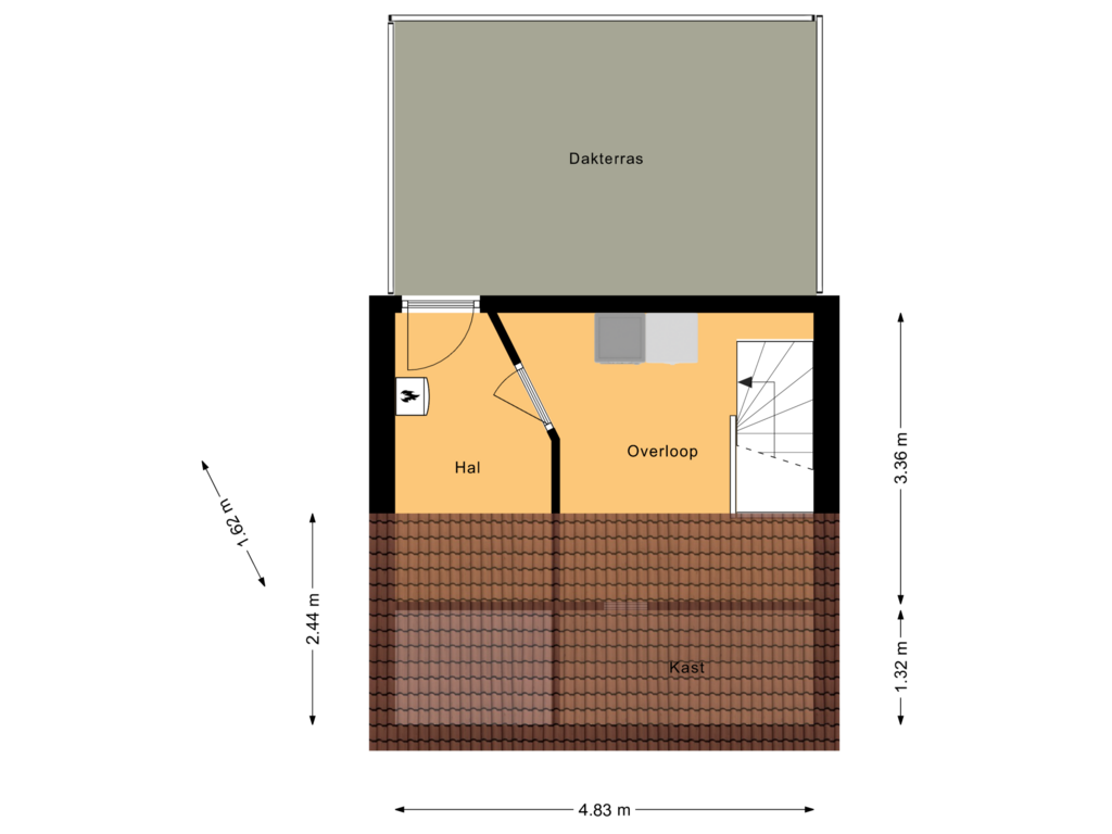 View floorplan of Tweede verdieping of Hazenzegge 18