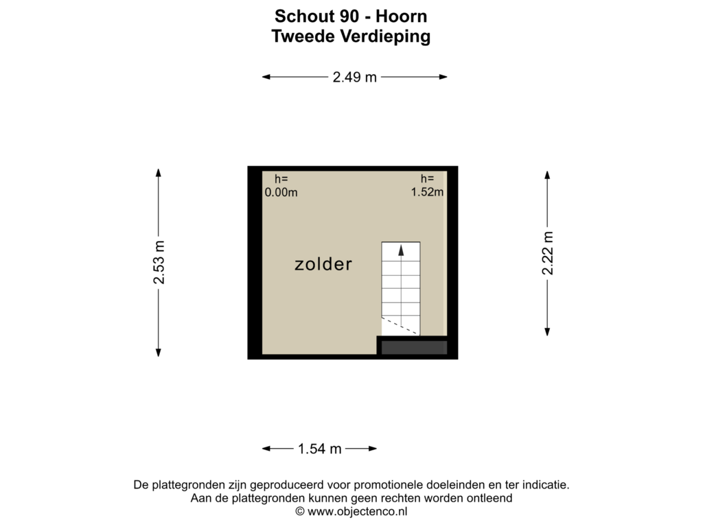 View floorplan of TWEEDE VERDIEPING of Schout 60