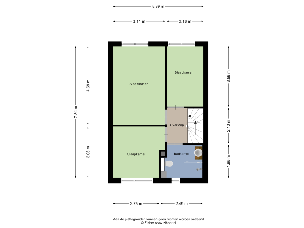 View floorplan of Eerste Verdieping of Kolibrievlinder 20