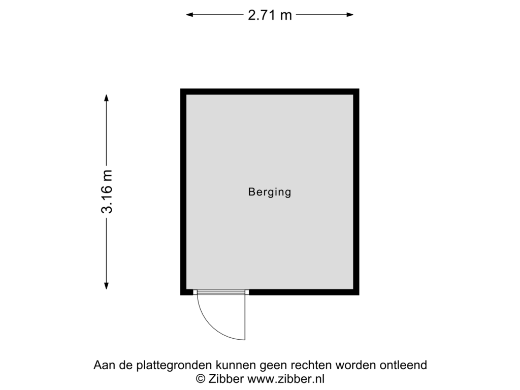 View floorplan of Berging of Kolibrievlinder 20