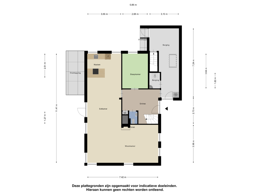 View floorplan of Begane Grond of Keukenhof 1