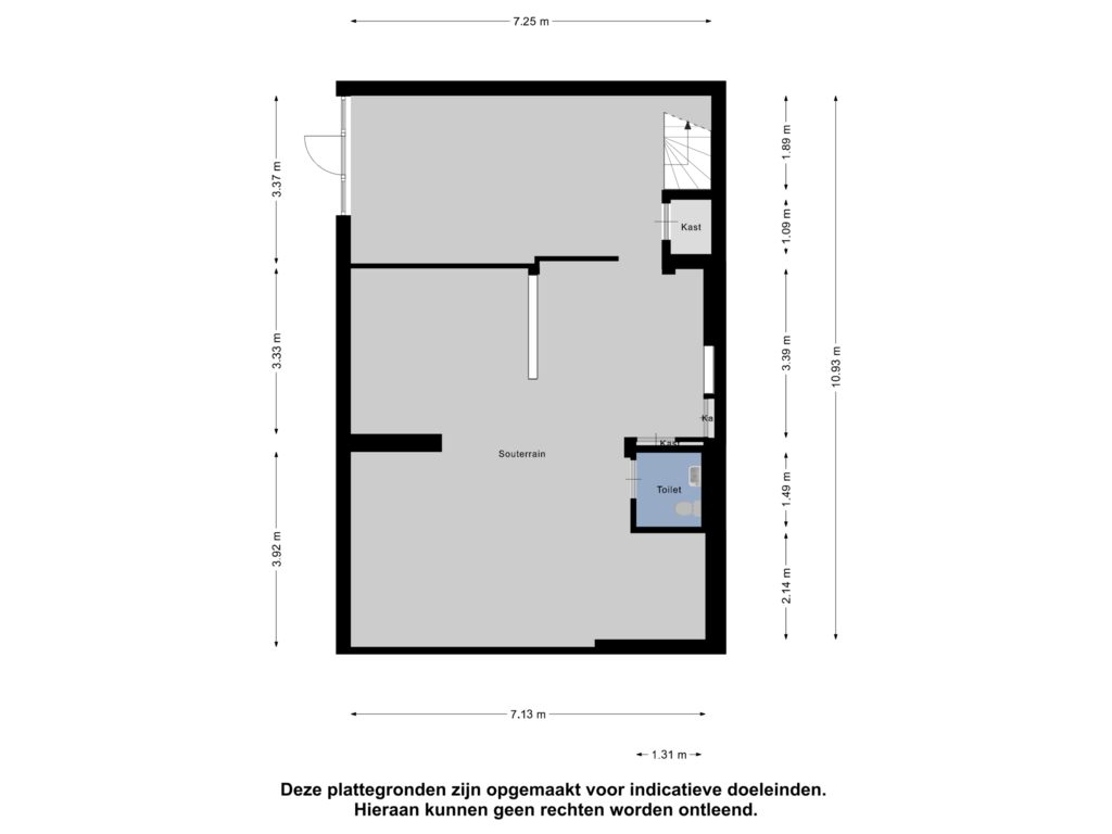 View floorplan of Souterrain of Keukenhof 1