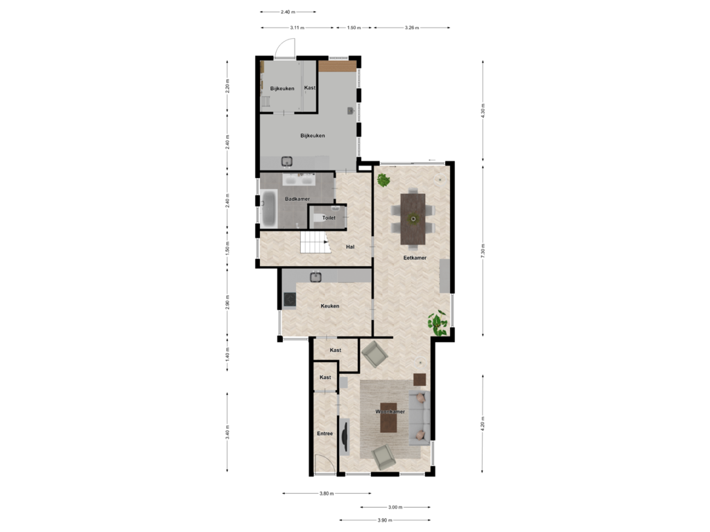 View floorplan of Begane grond of Julianastraat 23