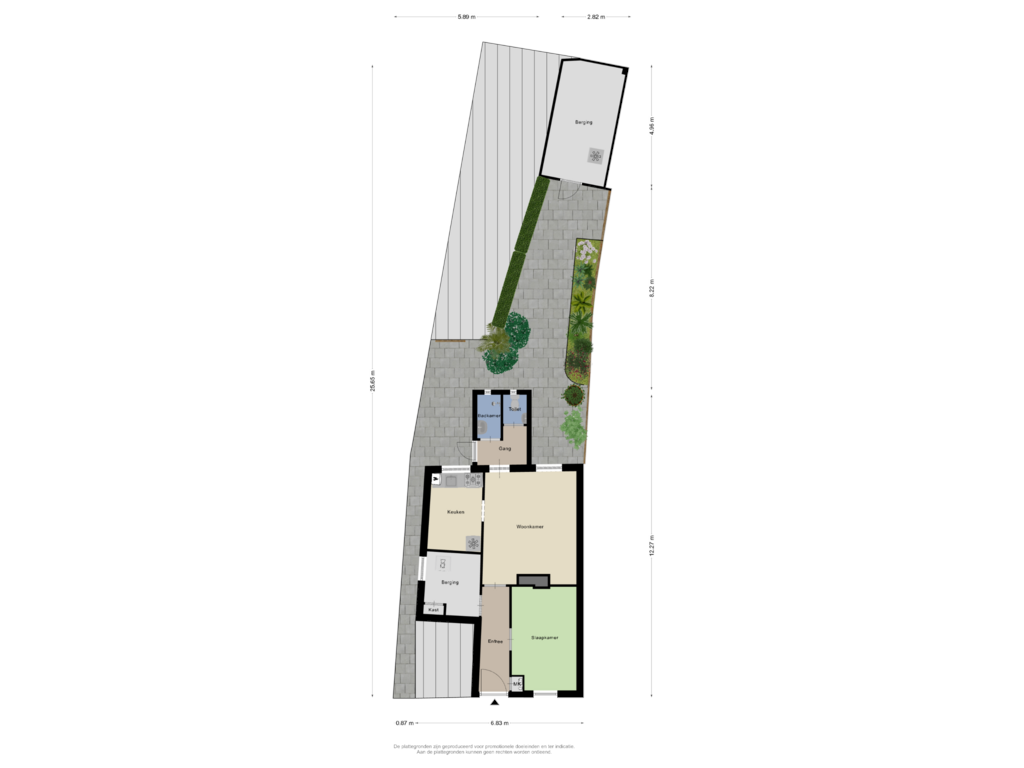 View floorplan of Begane Grond-Tuin of Misterweg 5