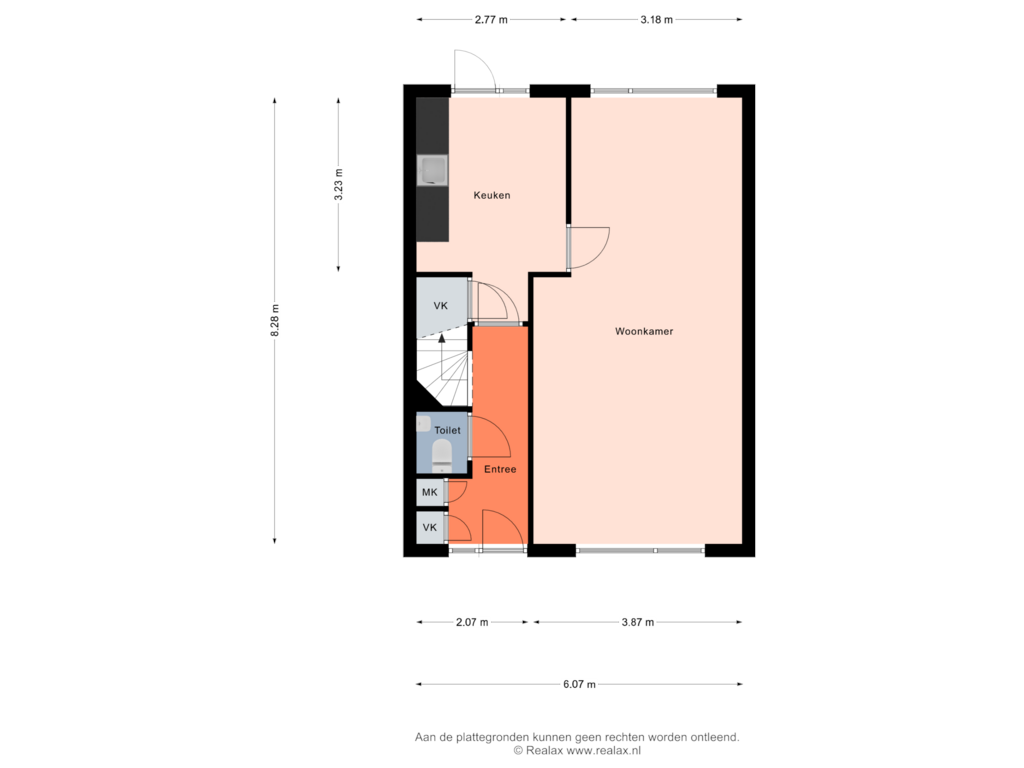 View floorplan of Begane grond of Vincent van Goghstraat 3