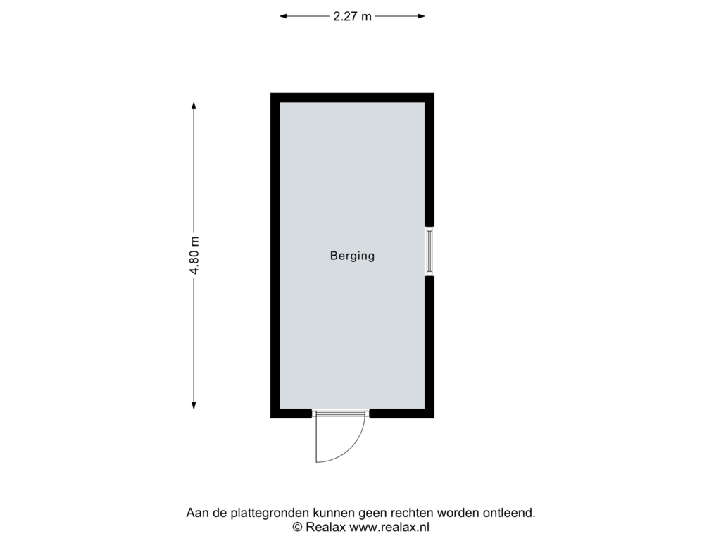 View floorplan of Berging of Vincent van Goghstraat 3