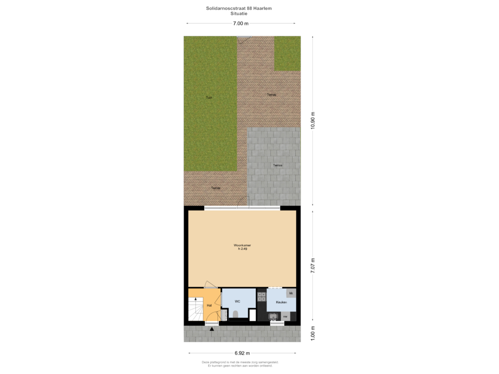 View floorplan of Situatie of Solidarnoscstraat 88