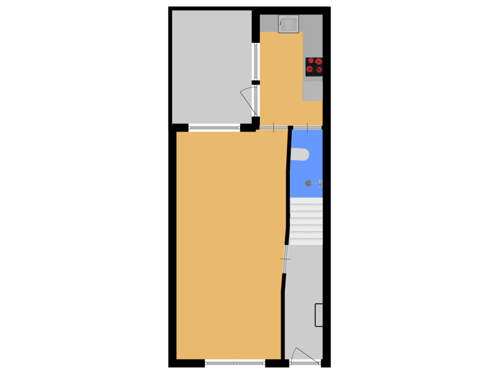 Bekijk plattegrond van Perceel van Kerkstraat 3