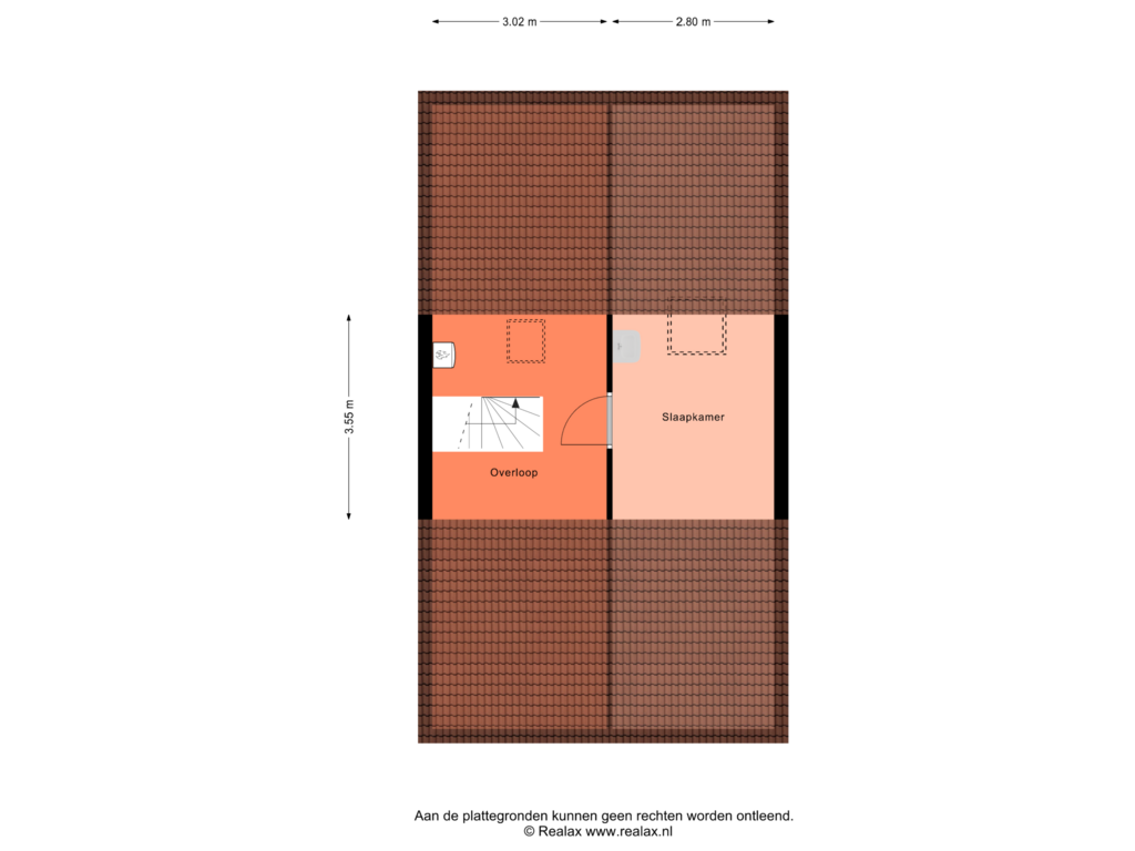 View floorplan of Verdieping 2 of Rabatstraat 17