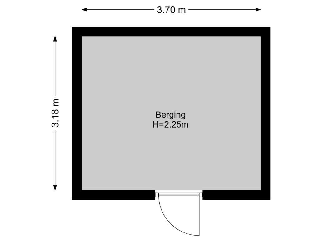 Bekijk plattegrond van Berging van Burgemeester van Nispen van Sevenaerstraat 34