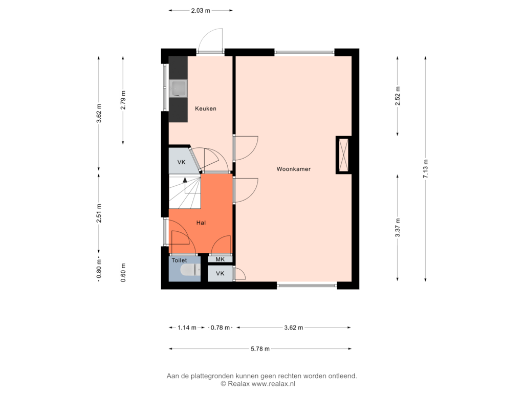 View floorplan of Begane grond of Kastanjelaan 2