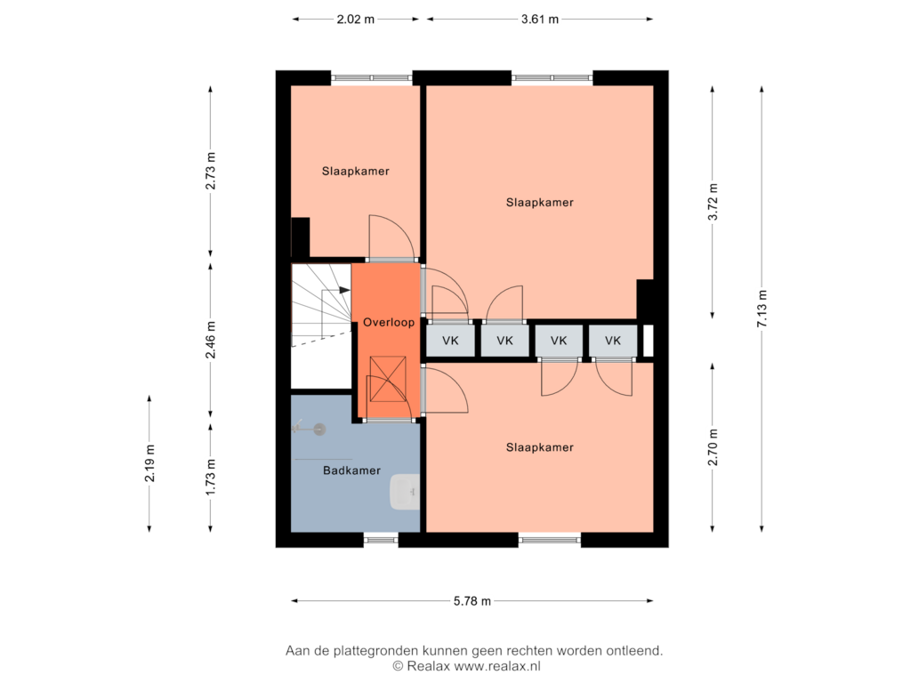 View floorplan of Verdieping of Kastanjelaan 2