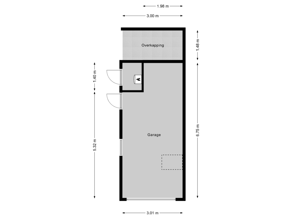 Bekijk plattegrond van Garage van Hoenderloseweg 67