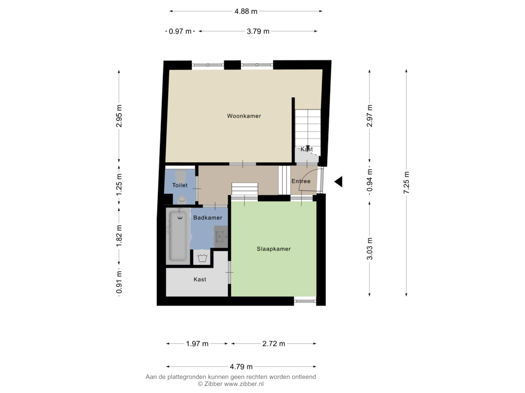 Bekijk plattegrond van Begane Grond van Langestraat 2-A