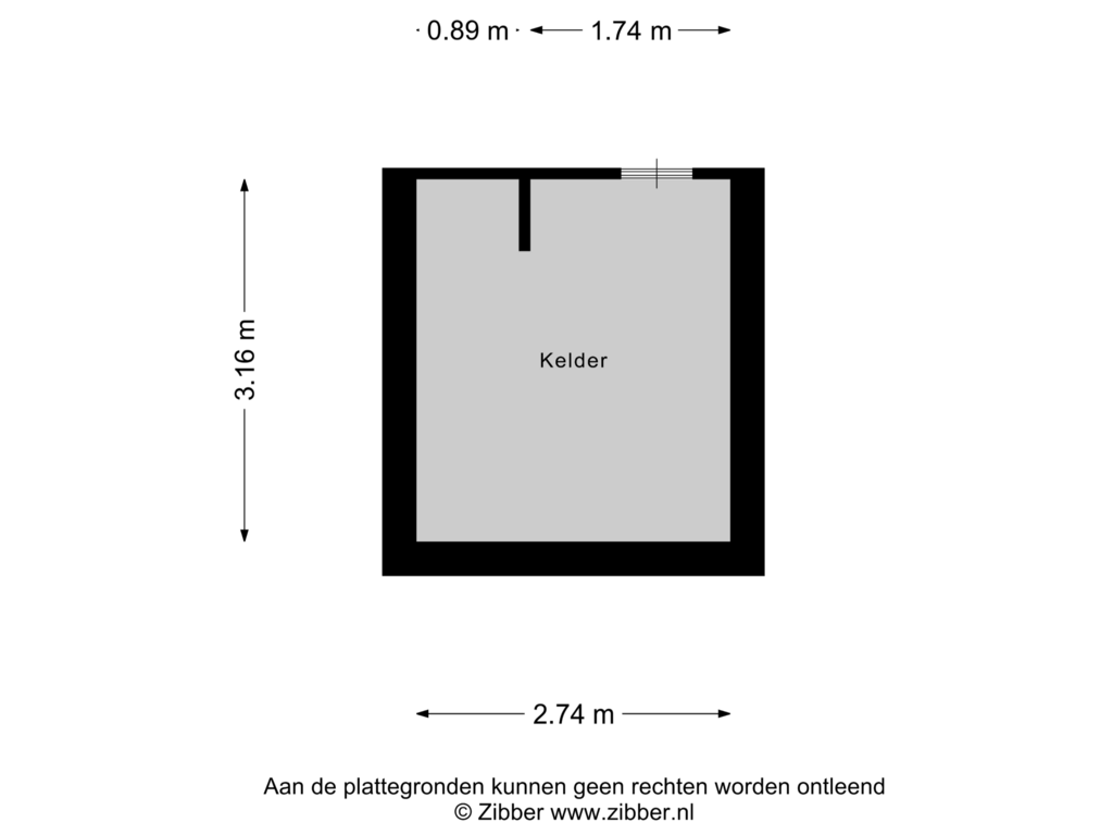 Bekijk plattegrond van Kelder van Langestraat 2-A