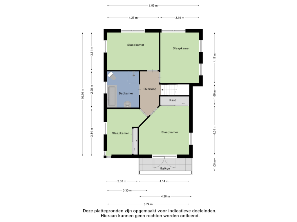 View floorplan of Eerste Verdieping of Lamsoor 71