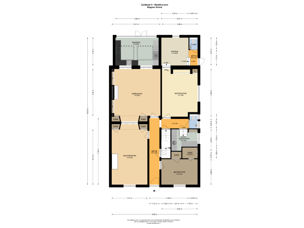 Bekijk plattegrond van BEGANE GROND van Zuidkade 9