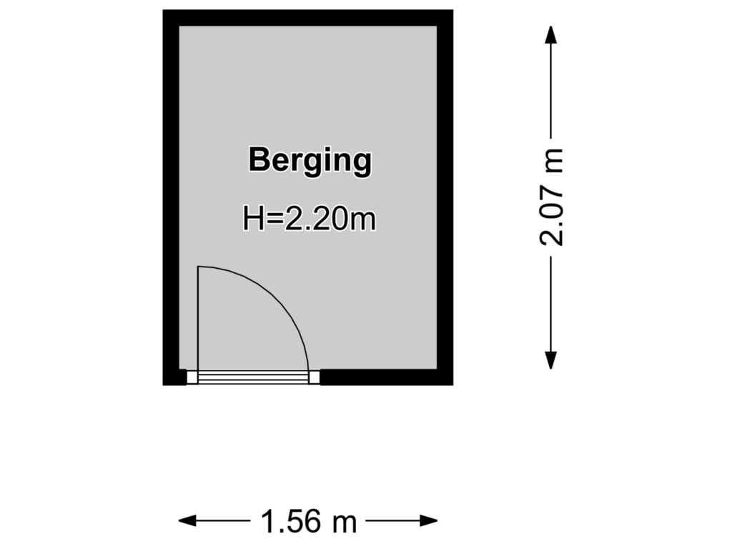 View floorplan of Berging of Prinses Beatrixlaan 26