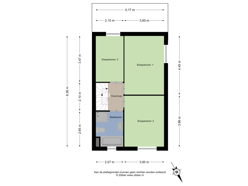 Bekijk plattegrond van Eerste Verdieping van Zambiapark 38