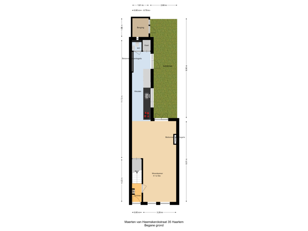 View floorplan of Situatie of Maerten van Heemskerckstraat 35