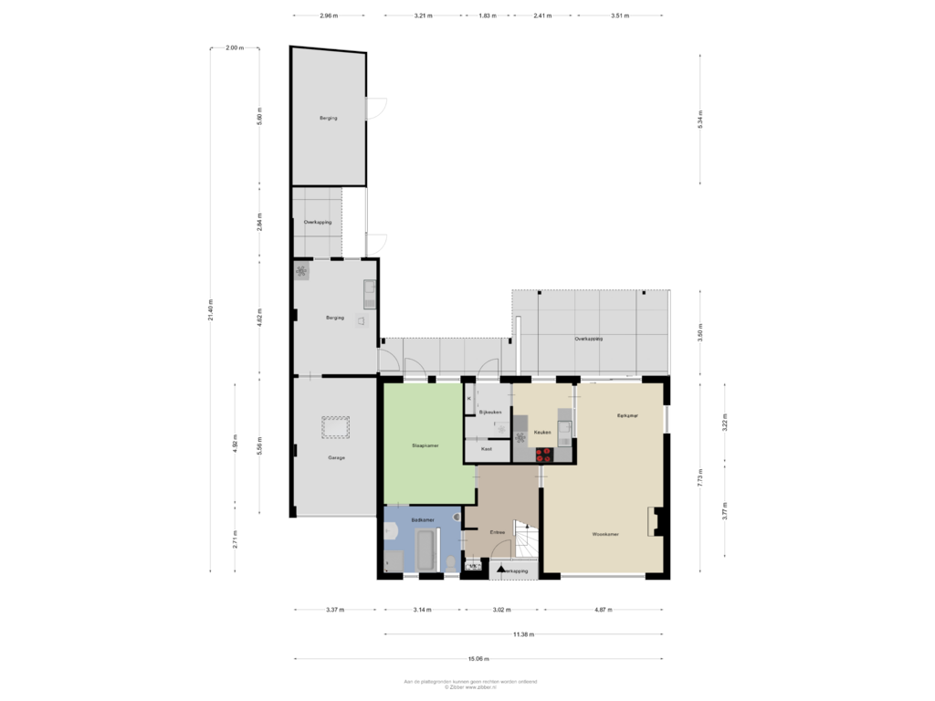 Bekijk plattegrond van Begane Grond van v d Meer d Walcherenstraat 2-D