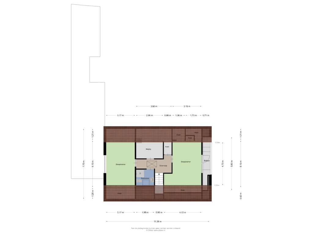 Bekijk plattegrond van Eerste Verdieping van v d Meer d Walcherenstraat 2-D