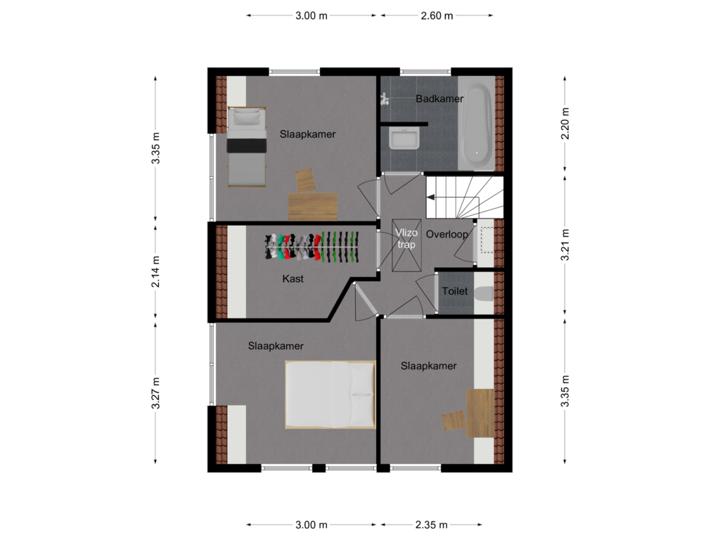 Bekijk plattegrond van 1e verdieping van van der Duinstraat 102-A