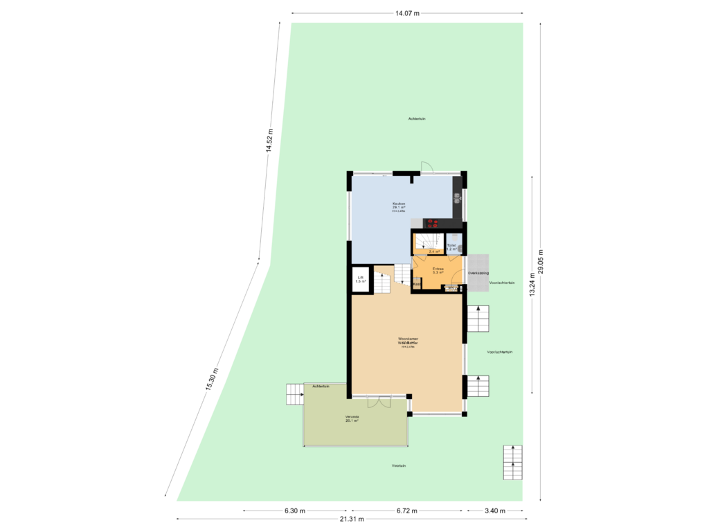 Bekijk plattegrond van Situatie van Oude Zeeweg 84