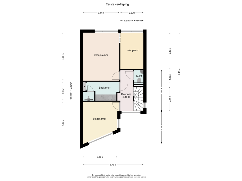 Bekijk plattegrond van Eerste verdieping van Coen van Boshuizenlaan 23