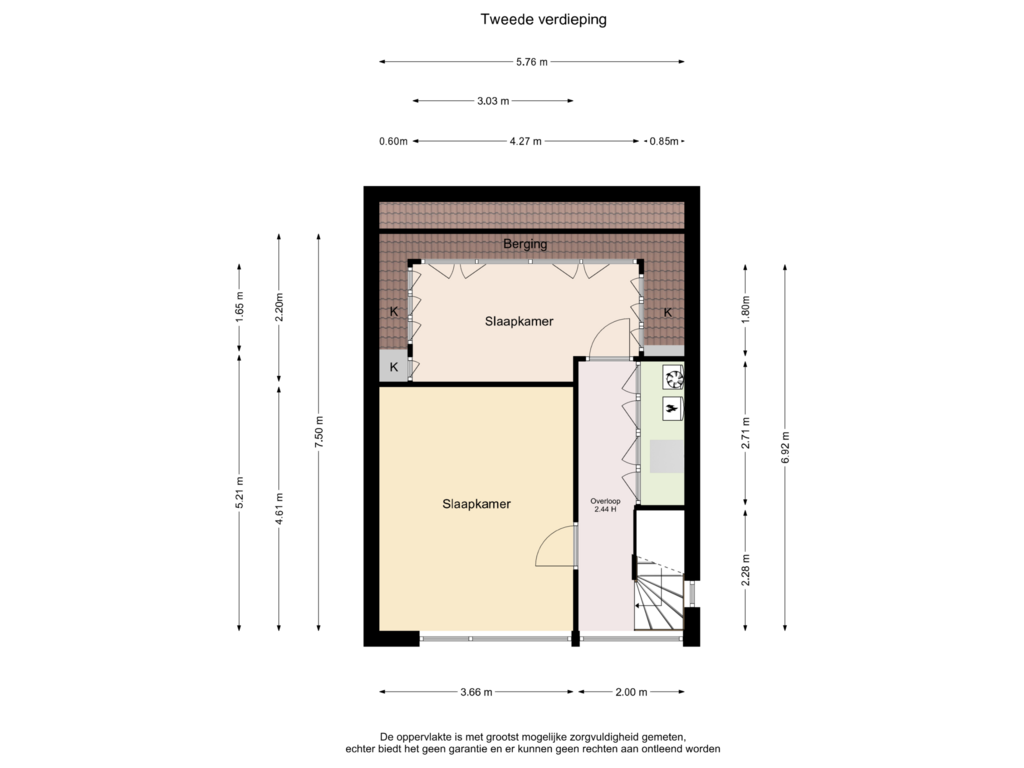 Bekijk plattegrond van Tweede verdieping van Coen van Boshuizenlaan 23