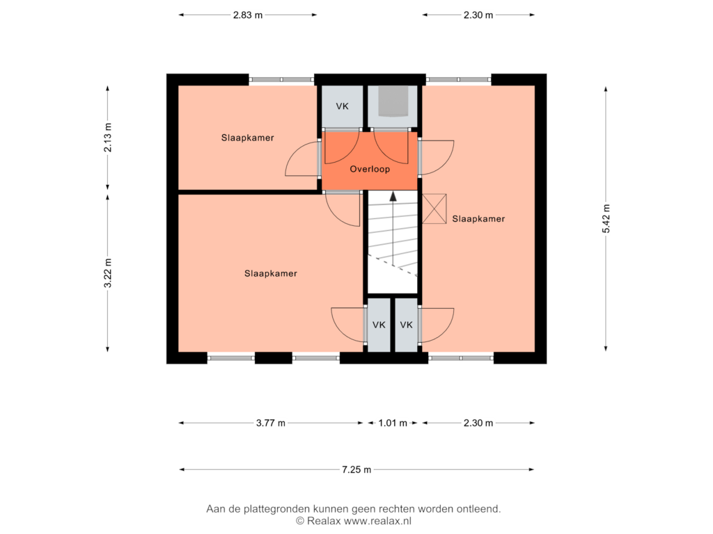 View floorplan of Verdieping of Prinses Irenestraat 25