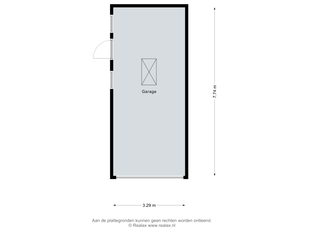 View floorplan of Garage of Prinses Irenestraat 25