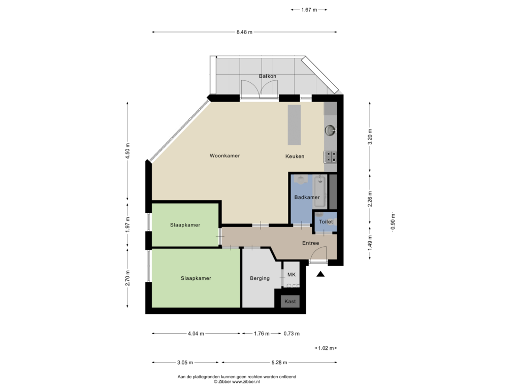 Bekijk plattegrond van Appartement van Bellesteynlaan 13