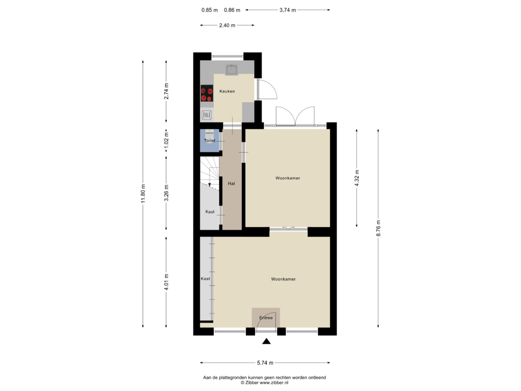 Bekijk plattegrond van Begane Grond van Zuidhaven 49